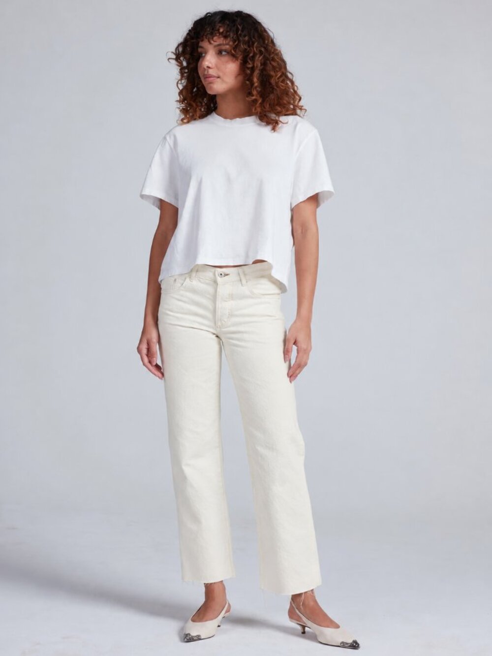 ASKK NY LOW RISE STRAIGHT RIGID RAW HEM JEANS 27